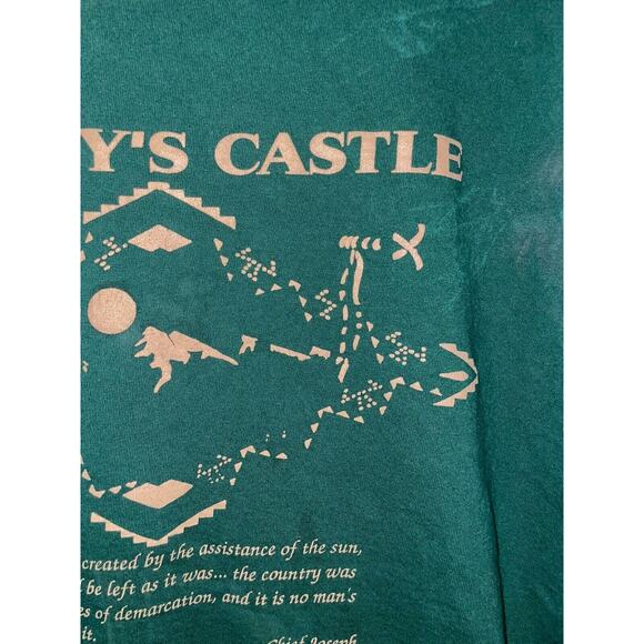 Vintage Test Print Shirt Scottys Castle Chief Joseph Tee STAINED VTG 90s Large - Picture 4 of 12